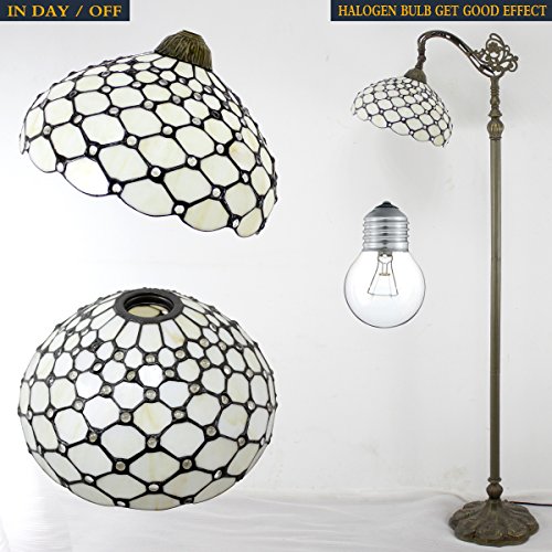 Image of WERFACTORY Tiffany Lampshade Replacement Only 12 Inch Stained Glass Shade