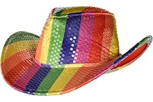 Amscan Sparkling Pride Rainbow Novelty Cowboy Hat