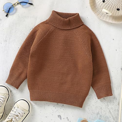 Baby Turtleneck Sweater Boys Girls Cable Knit Sweater Basic Solid Knit Slim Fit Tee Tops Long Sleeve Solid Sweatshirt3