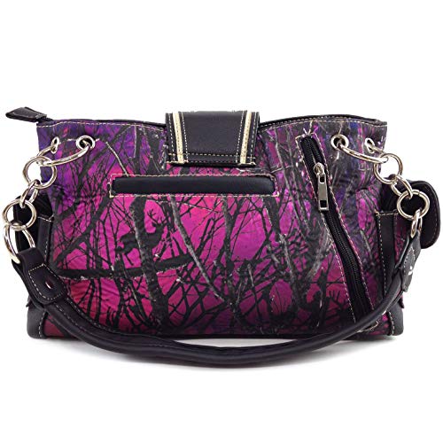 Zelris Camouflage Shine Glow Buckle Women Conceal Carry Handbag with Wallet Set4