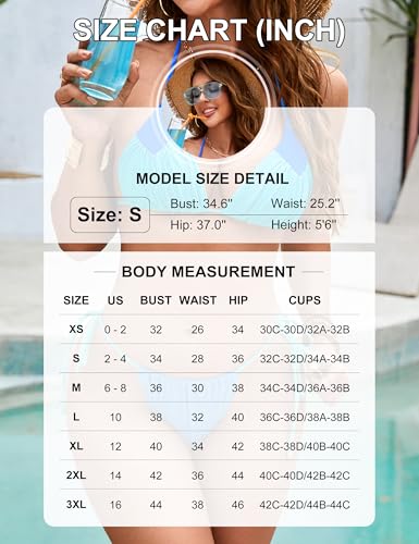 Image of Blooming Jelly Womens Triangle Bikini Sets Cheeky String Sexy Swimsuit High Cut Mid Rise Halter Ruched Two Piece Bathing Suit