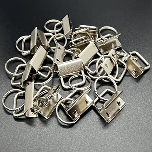 51 Sets Key Fob Hardware With 1Pcs Key Fob Pliers,Glass Running Pliers Tools With Jaws, Pliers Attach Rubber Tips Perfect For Key Fob Hardware Install, Silver #TOP3