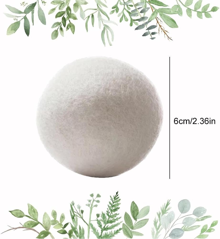 Balles de Séchage en Laine 100% Naturelle – Lot de 6 Boules Réutilisables pour Sèche-Linge, Réduction de Temps et Économie d'Énergie - Image secondaire