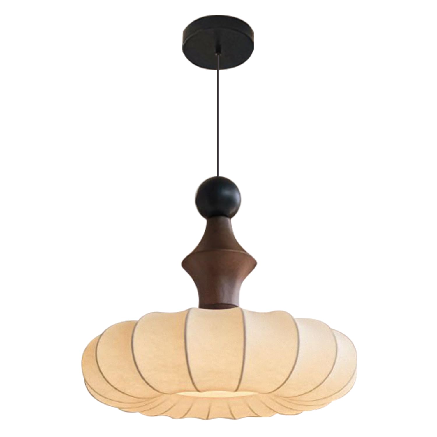Nowoczesne lampy sufitowe Duża biała jedwabna okrągła wisząca lampa z tkaniny retro żyrandol vintage średniowieczny korytarz zawieszenie ing