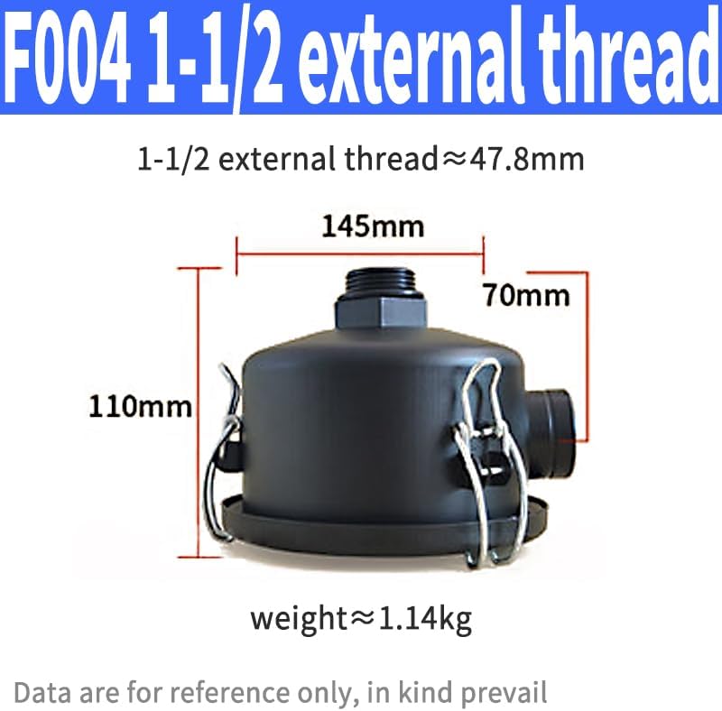 F002 F003 F004 F006 Filter Male Female 1/2 3/8 3/4 Thread Air Pressure Blower Vacuum Pump Intake Dust Filter Element(Color:F003 G1.2 Male)