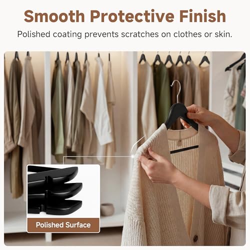 Image of StorageWorks Wooden Coat Hangers, 20 Pack Wood Clothes Hanger for Closet
