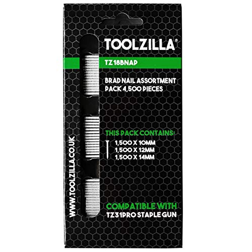 TOOLZILLA Brad Lot de 4 500 clous pour agrafeuse