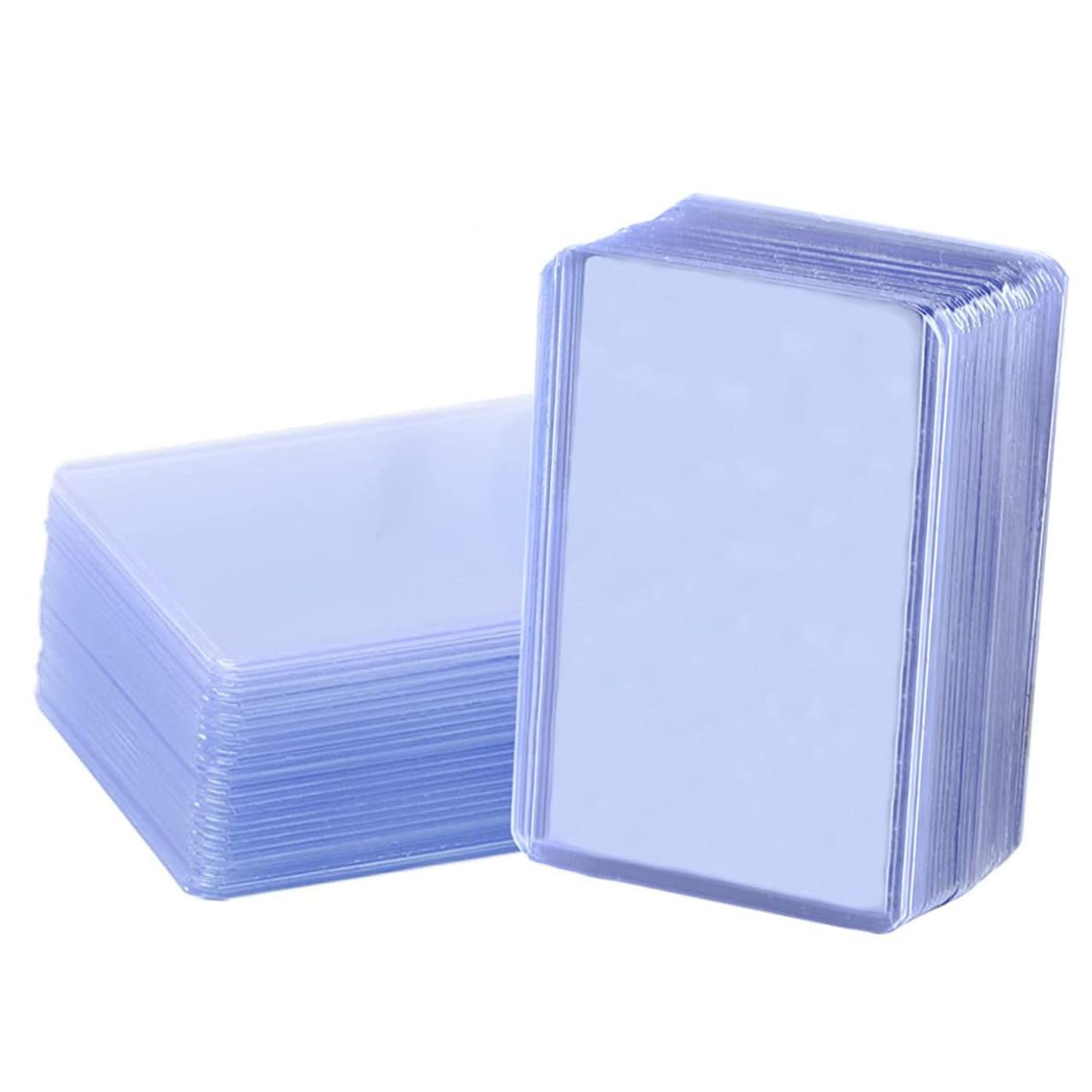 100 Stück Klare PVC Kartenhüllen Schutzhüllen für Sammelkarten Kratzfeste Wasserfeste Trading Card Schutzhüllen Transparent Langlebig Geeignet für Baseball Fußballkarten