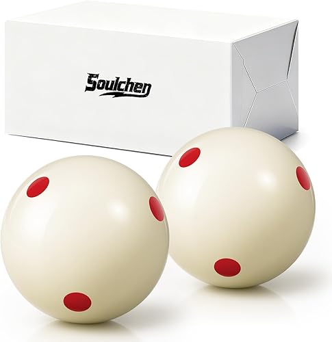 Miniatura 7 de Soulchen Bola de billar de billar de 2-1/16 pulgadas, bola de billar de entrenamiento profesional para mesa de billar (2 unidades)