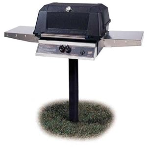 Mhp Gas Grills Wnk4dd Natural Gas Grill W/ Searmagic Grids On In-ground Post