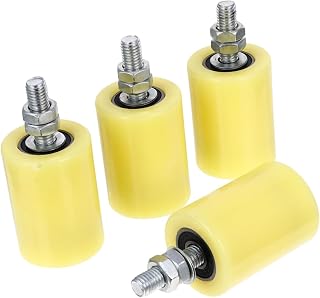 4pcs Heavy Duty Nylon Sliding Gate Rollers Durable Guide Wheels for Courtyard Gates Sliding Doors Rolling Shutters Easy to Install Stable Wear Resistant