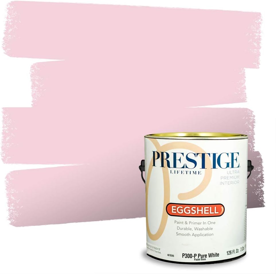 PRESTIGE Paints Interior Paint and Primer In One, 1-Gallon, Eggshell, Comparable Match of Benjamin Moore* Rose Garden*