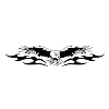 Flying Eagle Self-Adhesive Stickers for Car Hood Bonnet Cover Door Body Side Decals Vinyl PVC Auto Exterior Film Foils (Black)