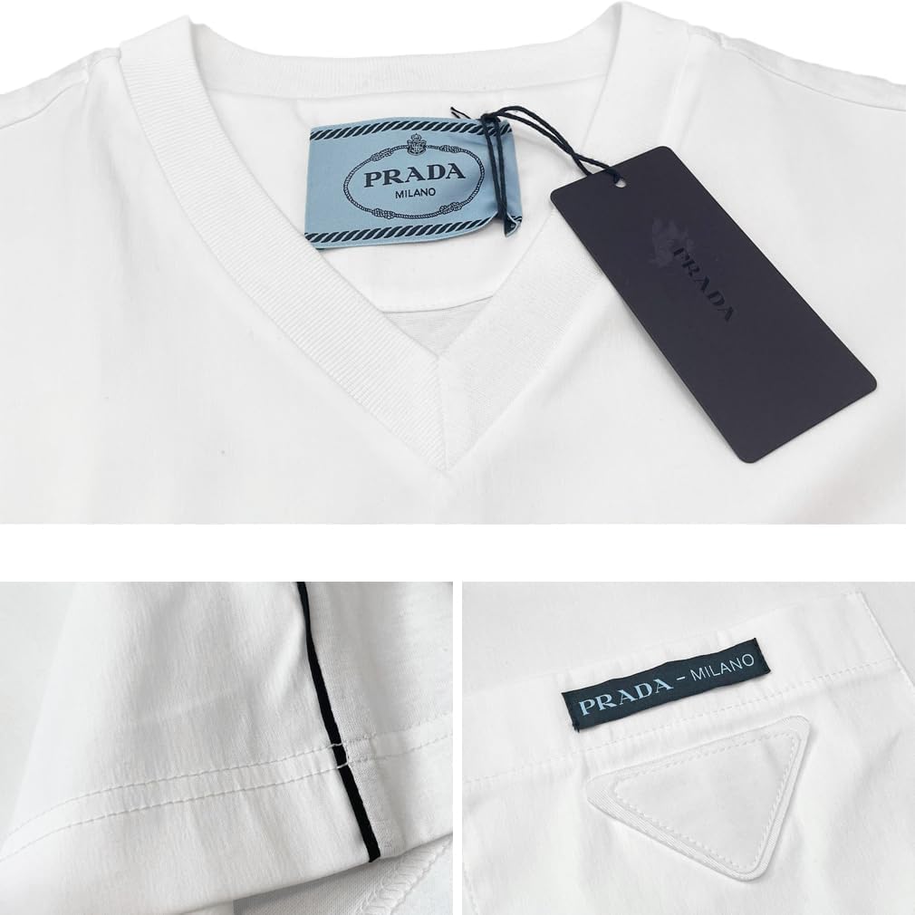 [Prada] [プラダ] メンズ 胸ポケット クルーネックTシャツ 白 #M [並行輸入品]