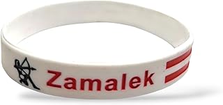 إسورة للجنسين مصنوعة من السيليكون، متعددة الألوان بتصميم سبورت كاجوال، مقاس 10 سم، مزينة بشعار نادي الزمالك