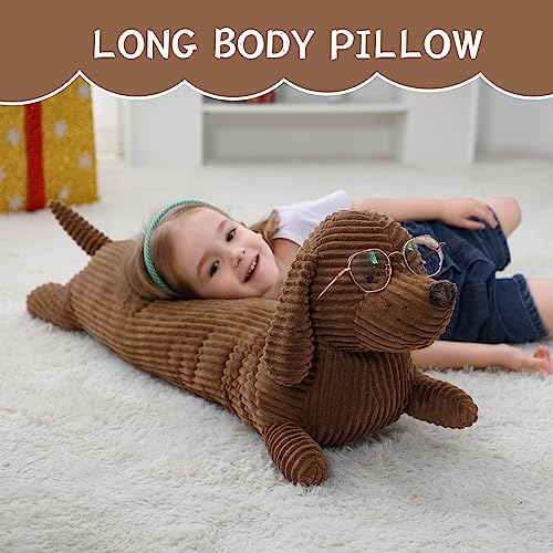 Fanunny 36 Inch Dachshund Dog Stuffed Animal Plush, Long Weiner Dog Body Pillow, Cute Funny Large Dachshund Toys Plushies Decor Ideal Gift For Kids #TOP3
