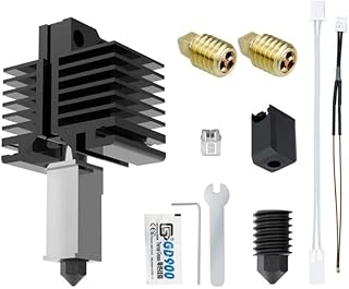 500℃ Upgraded Hot End Kit for Bambu Lab X1 P1P 3D Printer 0.4Mm 0.6Mm Brass Extruder Nozzle Heater Block Set 3D Printer Hot End Brass Extruder Nozzle 0.4/0.6Mm Plated Heater Block 500℃ Thermistor