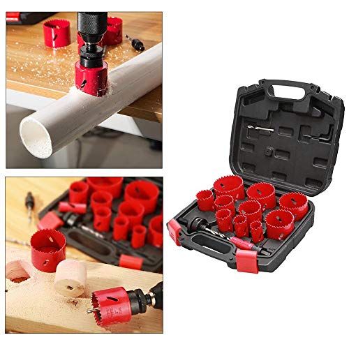 Bi-metalen gatenzaagpakket gebruikt voor precieze boren op metaal hout kunststof en deuren. Duurzaam High-Speed ​​Steel 17 stks - Image 8