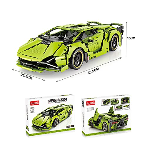 PUREFUN Technik Sportwagen für Lamborghini Sián, 2088+ Teilen Rennauto Modellbausatz, Rennwagen Sammlerstück Kompatibel… – Bild 3