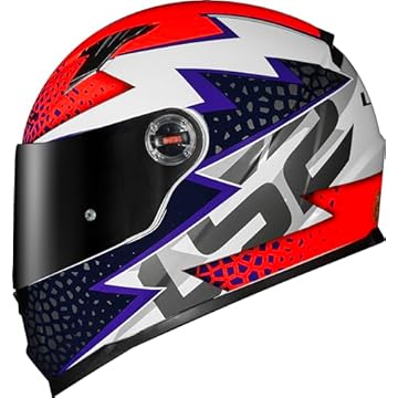 Capacete LS2 FF358 Speedy - Branco/Roxo/Laranja - 56/S