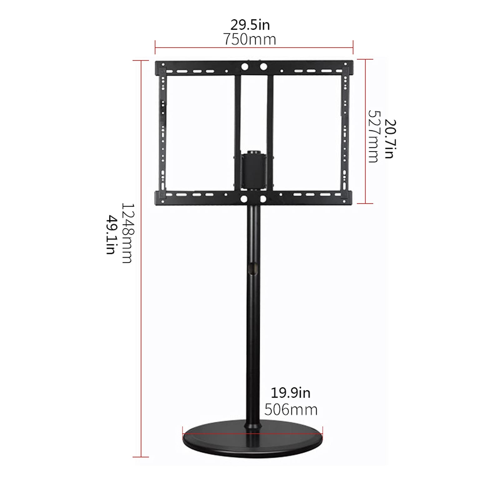 Soporte Universal TV Stand Pendiente Pendiente TV Stand Estado Ajuste Ajustable TV Stand con GESTIÓN DE Alambre para TV DE 40-85 Pulgadas Sostenga hasta 154 Libras (Color : Black)