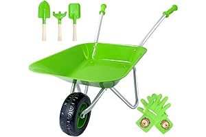 Kids Wheelbarrow Set Metal, Child Wheel Barrel