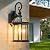 Zanritelit Outdoor Wall Light for Proch Doorway Patio, Aluminum Outdoor Porch Lights Fixture Wall Mount, Black Waterproof Exterior Sconces Wall Lighting Fixtures, Outside Wall Lantern for House, 2pack
