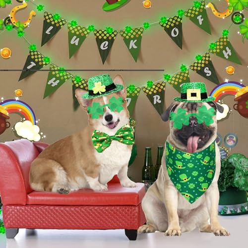 Disfraz Día de San Patricio para Perro 3 Pzs Sombrero Irlandés miniatura 6