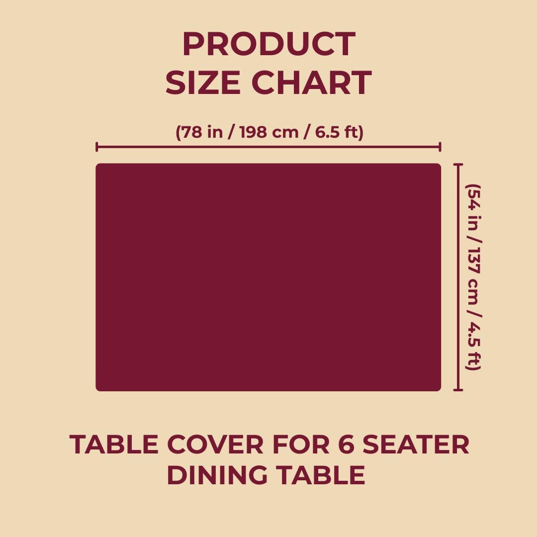 STITCHNEST PVC Transparent 6 Seater Dining Table Cover with Silver Lace, ( 54x78 Inches )