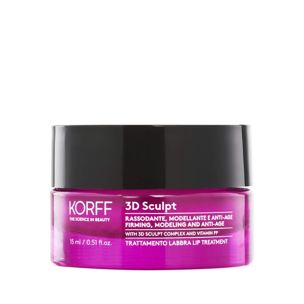 KORFF 3D Sculpt Trattamento Labbra, Texture Crema Effetto Rimpolpante, Volumizzante, Formula Anti-Età, 15ml