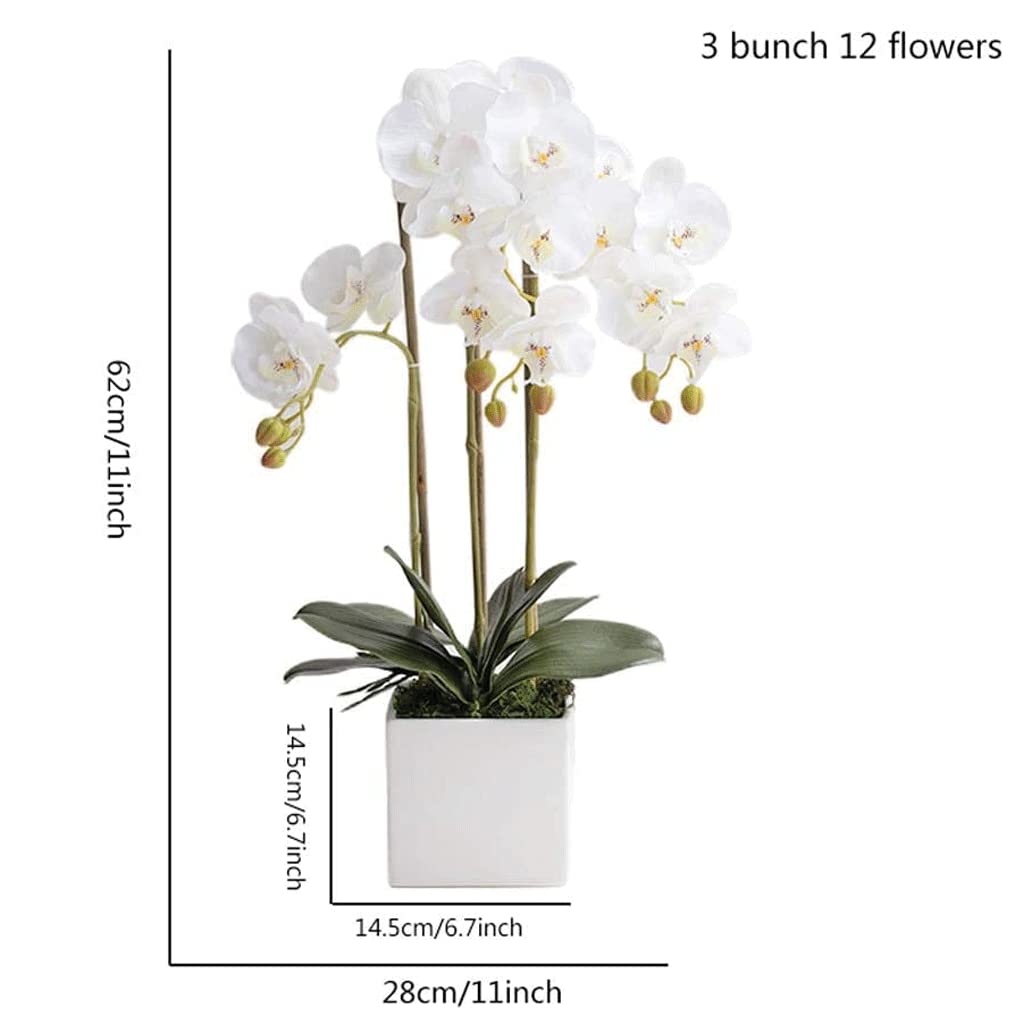 Orchidea Fiori Artificiali Plastica Orchidee Finte Steli Piegabili Fiori Artificiali Phalaenopsis Vaso Fiori Artificiali Vividi Orchidee Ornamento Artificiale Natura