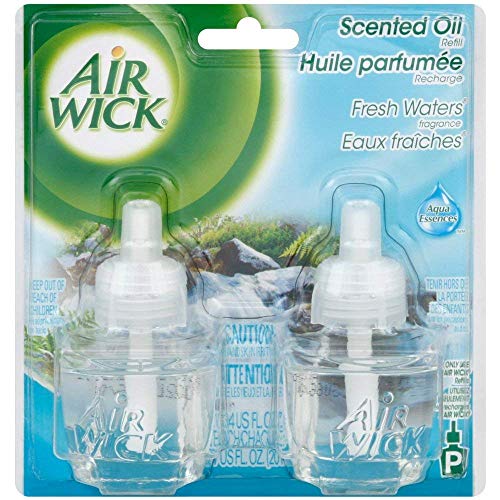 Air Wick Scented Oil Twin Refill Fresh Waters (2X.67) oz (Pack of 12)