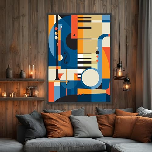 Tableau abstrait sur toile musique pour salon moderne - 2