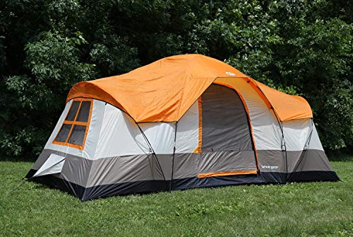 Tahoe Gear Olympia 10 Person 3 Season Tent, Orange/Ivory | TGT-OLYMPIA-10-B