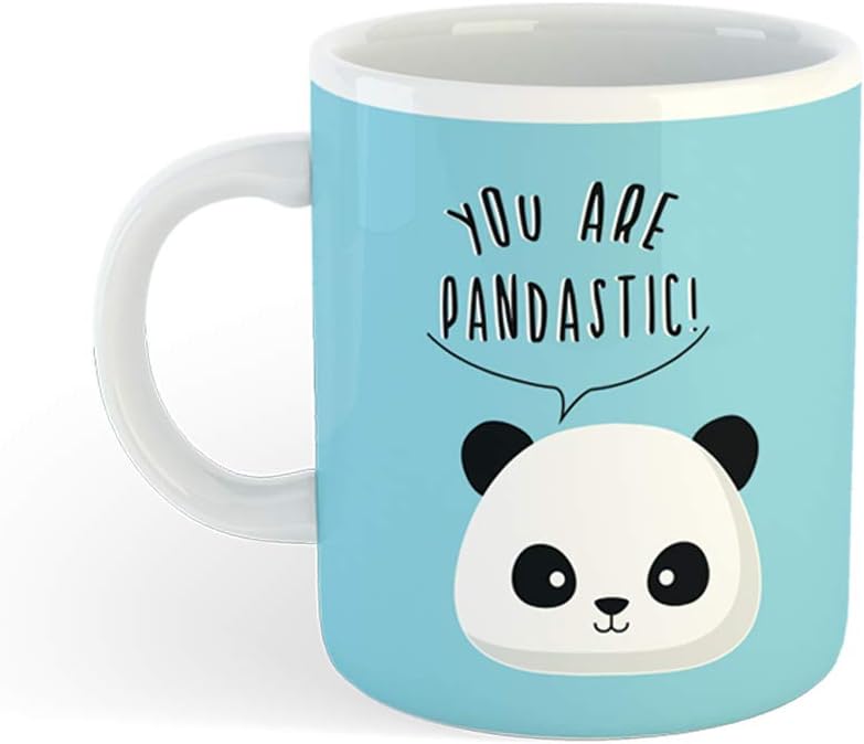 I-TOTAL® - Ceramic Coffee Mugs 300 ml/Coffee Cup Tea/Breakfast Cup 300 ml 10 x 8 x 12 cm (PANDA)