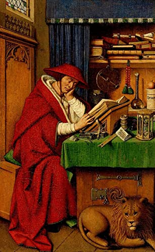 Pintura mural decorativa Jan Van Eyck: Cuadro de lienzo para pared de salón y dormitorio 60x90