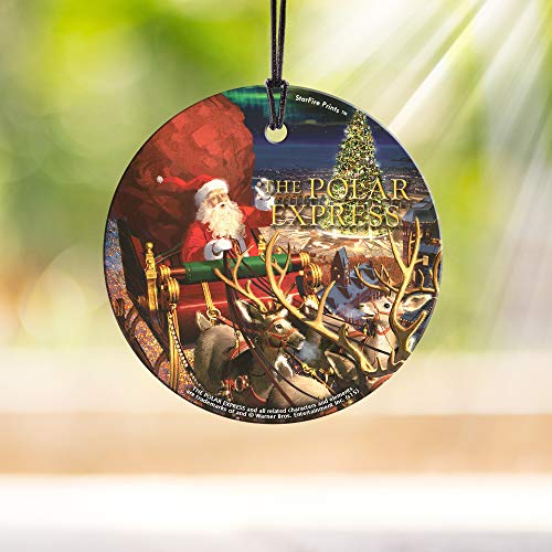 Polar Express – Santa – 3.5” Starfire Prints Hanging Glass Print Accessory - Ideal For Gifting And Collecting #TOP4