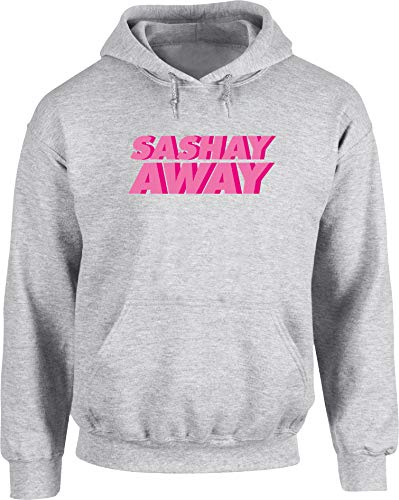 Hippowarehouse Sashay away unisex Hoodie hooded top (Specific size guide in description) Grey