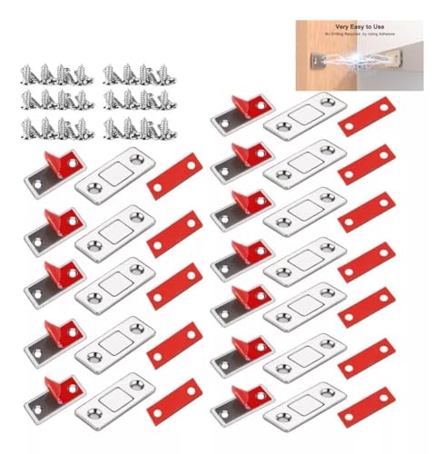 Consejos y reviews para comprar Cerrojo magnético para cajón Top diez. 33 FLOVAZO 24 Paquete Superfuertes Imanes Para Puertas De Armario, Con tornillos de montaje y pegamento 3M, Absorción Magnética De La Puerta Del Gabinete Invisible Sin Perforación,...