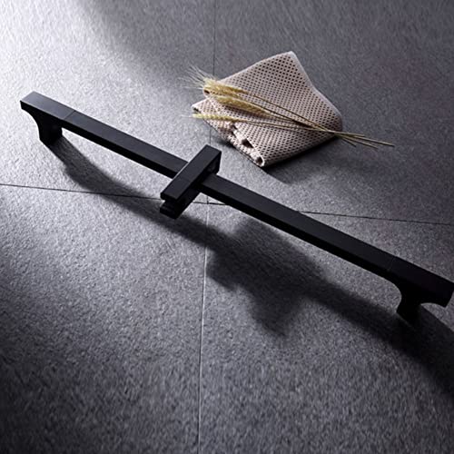Hoopever Black Shower Riser Rail, Stainless Steel Bathroom Slider Rail Height Adjustable Shower Rod Shower Riser Stand Brackets Shower Bar Shower Head Holder For Bath & Shower System, Total 660Mm #TOP3