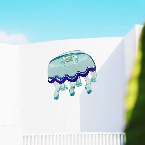 Miniatura 6 de Pinza de mandíbula para el cabello, pinzas de acetato para el cabello, horquillas con patrón de mármol, pinzas de garra grandes para mujer,