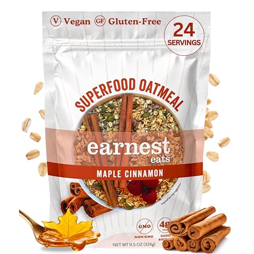 Earnest Eats Superfood Oatmeal – Maple Almond Cinnamon – Vegan,