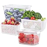 🍓Duradero y fácil de limpiar: Puede almacenar una gran variedad de alimentos como: manzanas, cerezas, fresas, tomates, peras y otras frutas o verduras.
