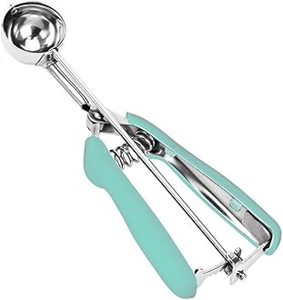 18/8 Stainless Steel Cookie Scoop, 0.8Tbsp/2.5tsp/12.5ml/0.5oz Dough Scoop, Ice Cream Scooper with Trigger Release (Mint Green)