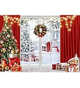 Amazon.com : Dudaacvt 10x10ft Snowflake Christmas Backdrop for Winter ...