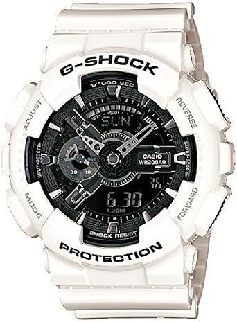 Orologio Casio G-Shock bianco \u0026 nero serie Ga-110Gw-7A bianco × inversa  importazione modello maschile nero] : Amazon.it: Moda