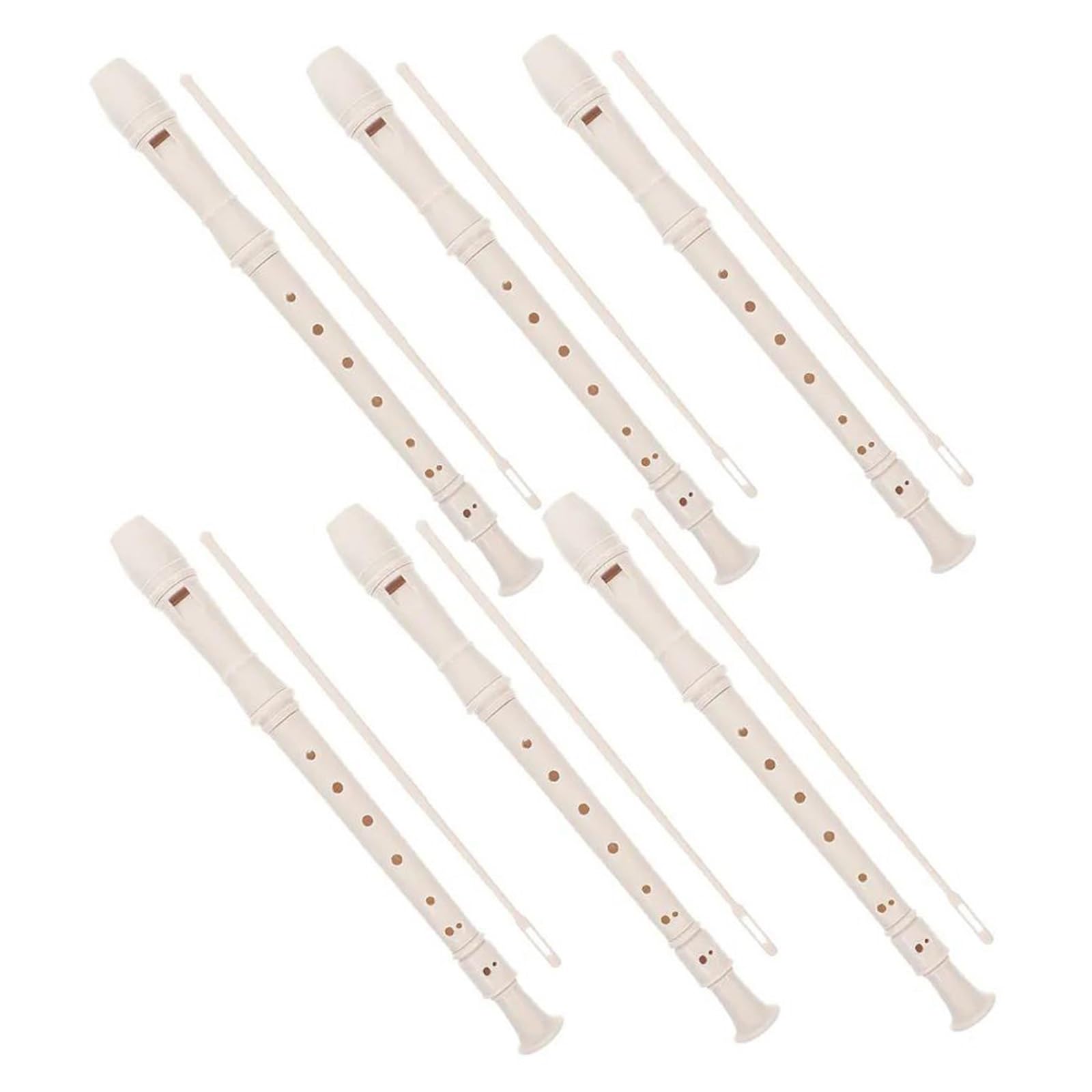 Flauto Dolce 6 Set Di Flauto Dolce Soprano Tedesco A 8 Fori | Leggero, dimensioni compatte, il registratore è facile da usare e trasportare.