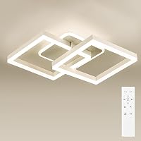 STEO Modern Geometrikus LED Mennyezeti Lámpa 40W - Távirányítós, Fokozatmentesen Állítható Fényerő, 3000-6500K Színhőmérséklet, Nappali, Hál 1