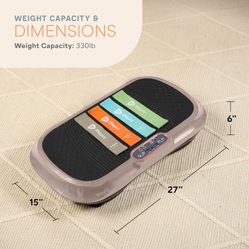 Image of Lifepro Waver Vibration Plate Exercise Machine - High-Intensity Vibration Plate for Lymphatic Drainage - Full-Body Workout Vibrating Platform with Loop Bands - Fitness Equipment for Strength & Toning