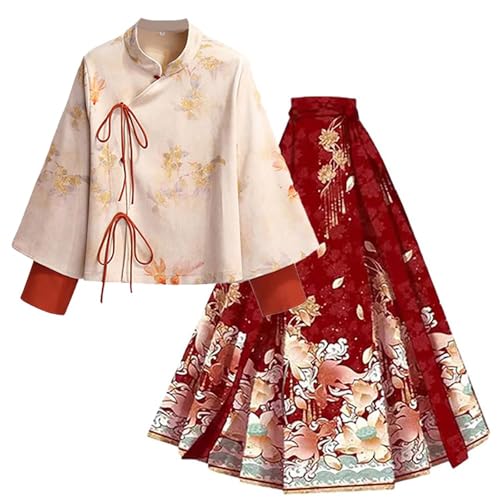 Traje chino para mujer Hanfu de dos piezas en tallas grandes hasta 4XL